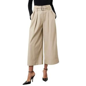 Eudon Choi Faux Leather cropped Pants Size 10